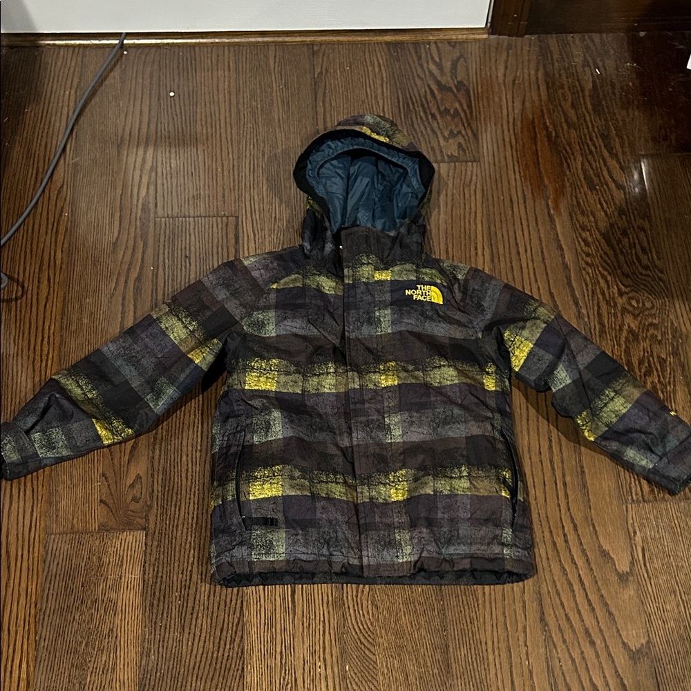 The North Face black yellow blue Hyvent 550 down vest jacket 2 pc set sz 6
